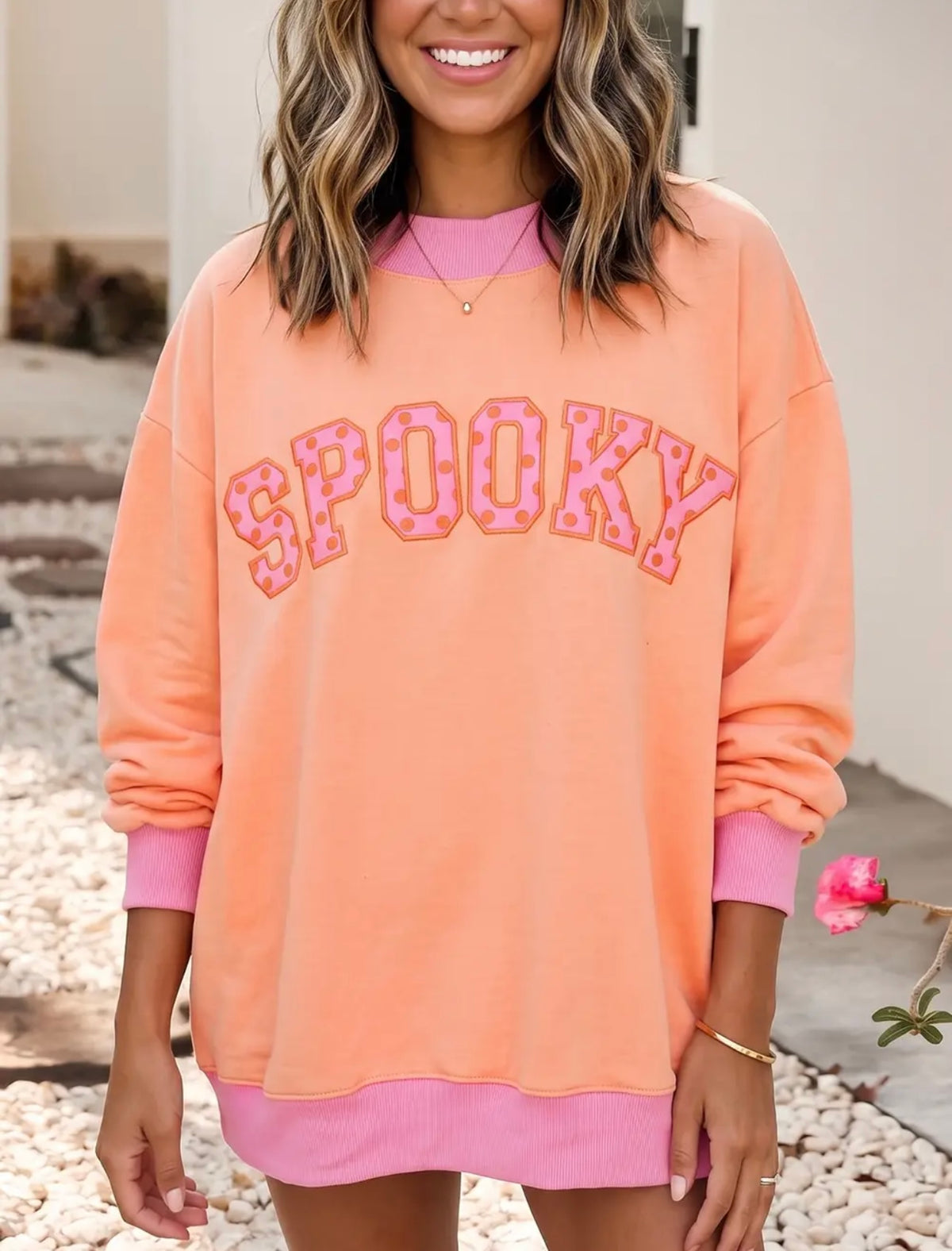 Spooky Mock Neck Pullover